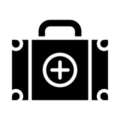 Obraz premium Medkit Gliph Icon Design