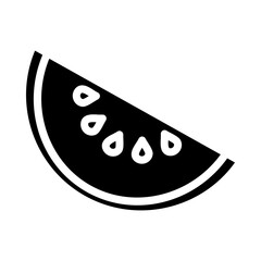 Watermelon Slice Gliph Icon Design