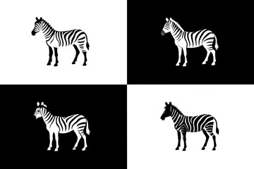 zebra line art silhouette illustration