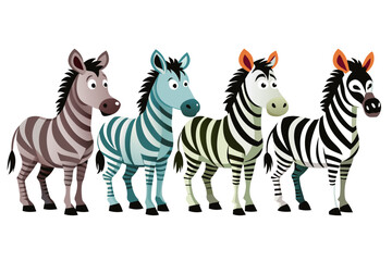 zebra cartoon vector illustration