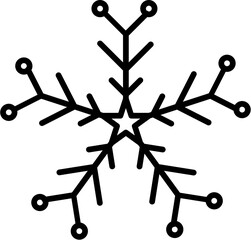 Snowflakes vector icons. Snow winter snowflakes template isolated on background. Outline vector graphics. Editable stroke.