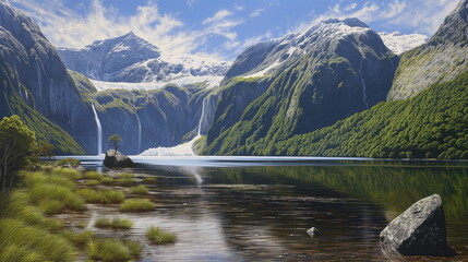 Fiordland National Park New Zealand Photorealistic_012