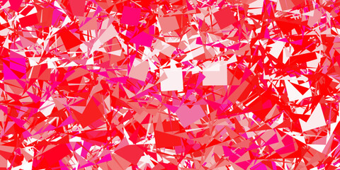 Light Pink, Red vector layout with triangle forms.