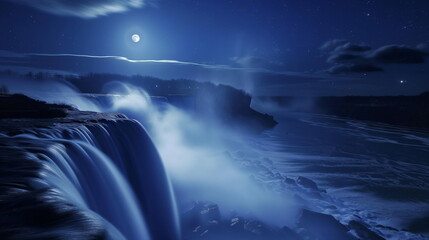 Naklejka premium Niagara Falls USACanada In a mystical atmosphere U_002