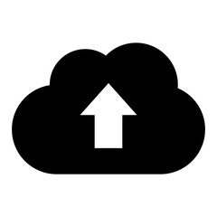 Upload cloud icon. Download data file symbol vector illustration design