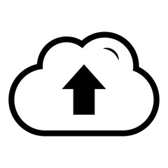 Upload cloud icon. Download data file symbol vector illustration design