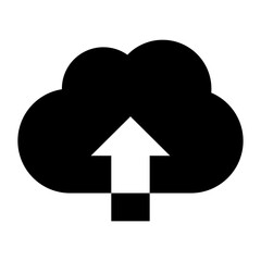 Upload cloud icon. Download data file symbol vector illustration design
