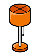 Floor lamp icon in isometry style. Domestic and office furniture and equipment.