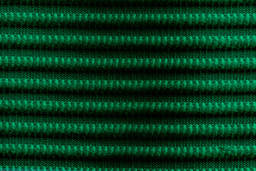 Closeup of green corduroy cloth as patterned textured background