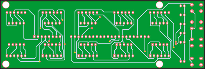 Tracing the conductors of the printed circuit board
of electronic device. Vector engineering 
drawing of pcb design. Electric background.