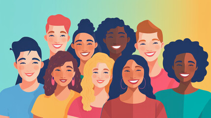 a group of people showing diversity with different skin tones