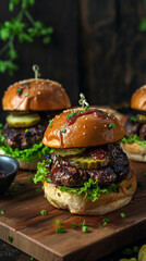 Short rib sliders with copy space
