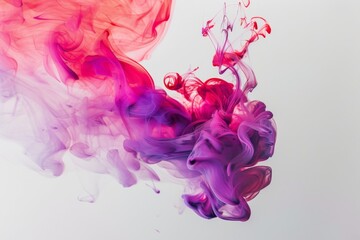 Abstract and vibrant swirls of colorful smoke in artistic expression