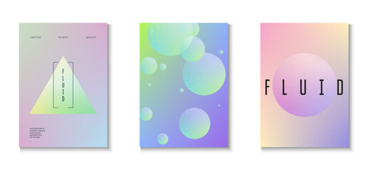 Gradient Design. Purple Texture Abstract Set. Noise Minimal Shape. Vibrant Placard. Creative Banner. Fluorescent Sphere Illustration. 3d Poster. Violet Gradient Design