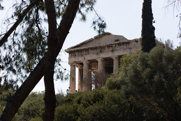 greek ruins in the trees 