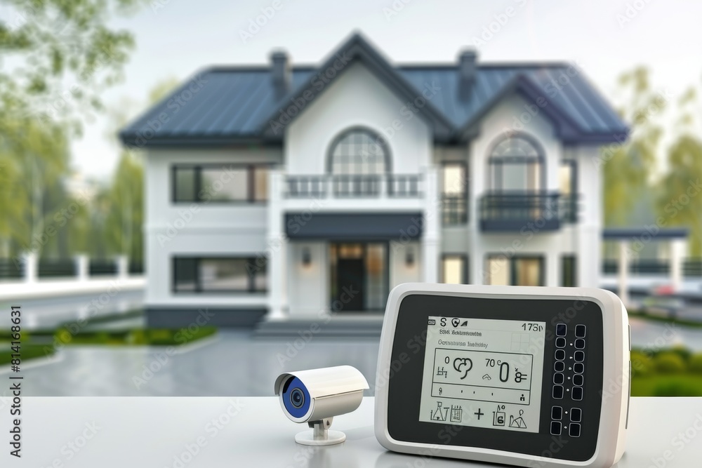 Poster advanced camera technology monitors home entry points, ensuring protection and capturing every sound