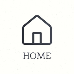 Linear home icon, outline house icon. residence symbol. Stock vector illustration isolated on white background.