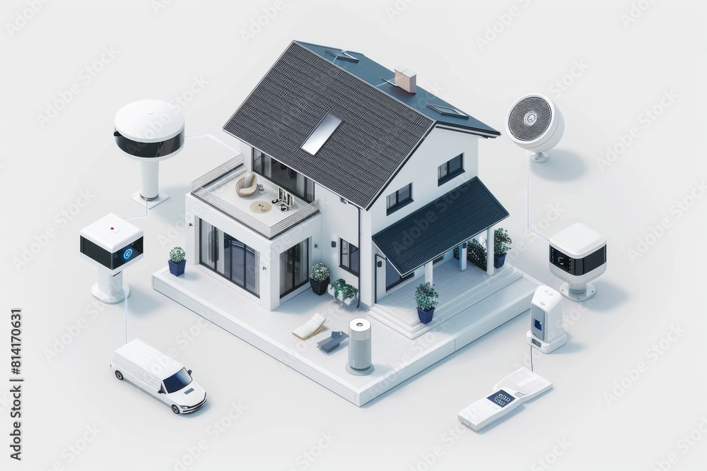Poster surveillance technology monitors your house with cameras that capture every detail and detect sounds