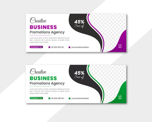 Digital marketing facebook cover social media post and business design