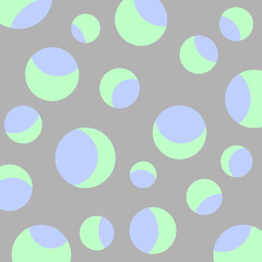 Light blue and green circles design on light gray background