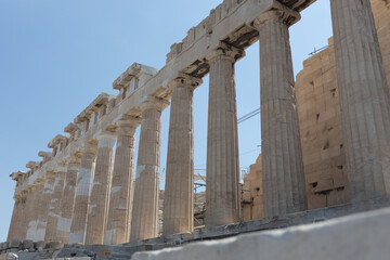 Obraz premium Greek columns at the parthenon 