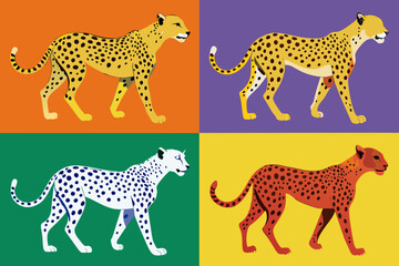 cheetah cartoon vector illustration