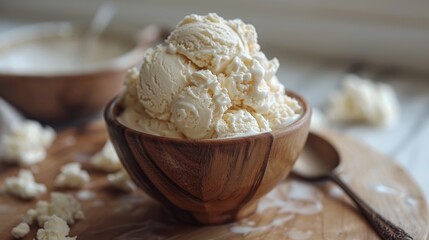 gourmet ice cream recipes, creamy homemade cottage cheese ice cream, a decadent delight for ice cream enthusiasts, churned to perfection