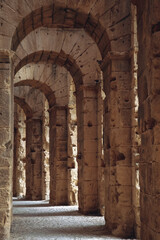 Roman colosseum in El Djem city - ancient Thysdrus, Tunisia