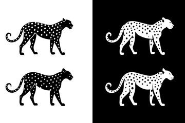cheetah icon silhouette illustration