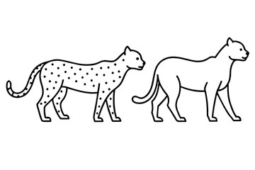 cheetah icon silhouette illustration