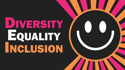 Diversity, inclusion and equality vector banner design concept