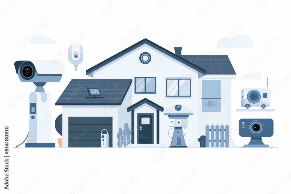 Poster security biometric home monitoring in a secure environment, camera protection, alarms for residentia
