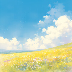 Bask in the Serenity of a Gorgeous Summer Field: A Picture-Perfect Rendition for Your Creative Projects
