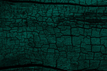 cracked wood green background or texture