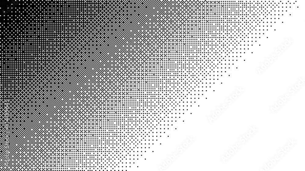 Aufkleber Pixel art diagonal gradient, dot scattering, 8 Bit retro video arcade game style background. Dither matrix. Vector screensaver