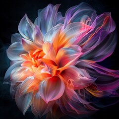 Fototapeta premium The image is a beautiful flower with vibrant colors