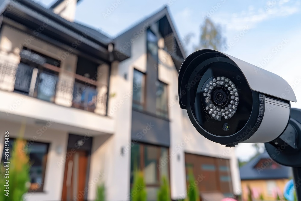 Poster a vigilant camera surveillance design integrates automated security alerts through protective panels