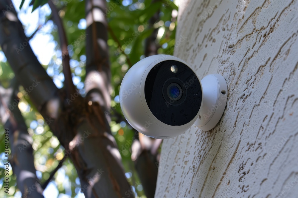 Poster automated home security systems integrate vigilant surveillance designs with protective panels and s