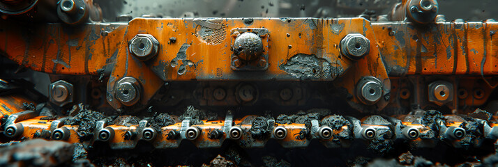 Industrial Anatomy Close-Up of Bizarre Adaptation,
Old rusty car engine
