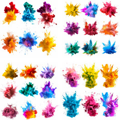 splatter spot stain dye splashing explosion ink movement rainbow spray colourful smoke textured