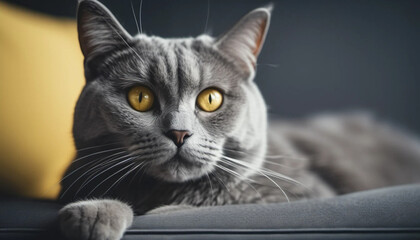 Adorable british cat. Close up.