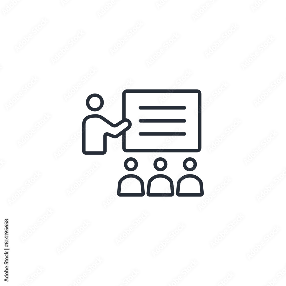 Poster class icon. vector.editable stroke.linear style sign for use web design,logo.symbol illustration.