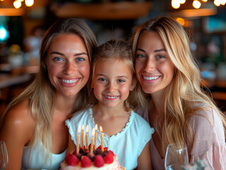 Lesbian moms with daughter