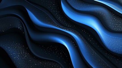 Blue and black waves of liquid.