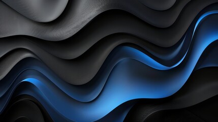Blue and black waves.abstract background with waves