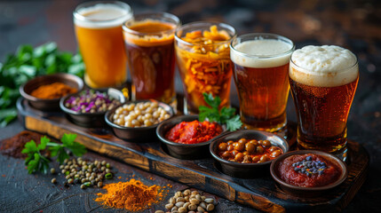 Craft Beer Glass on Pub Bar