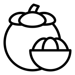 Mangosteen fruit icon