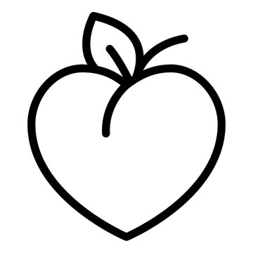 recommend clip art: Peach fruit icon
