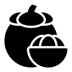 Mangosteen fruit icon