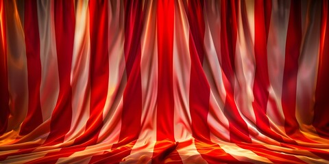 Vintage Circus Tent Backdrop: A Timeless Red and White Striped Setting for Events. Concept Vintage Theme, Circus Tent, Red and White Striped, Timeless Setting, Event Decor